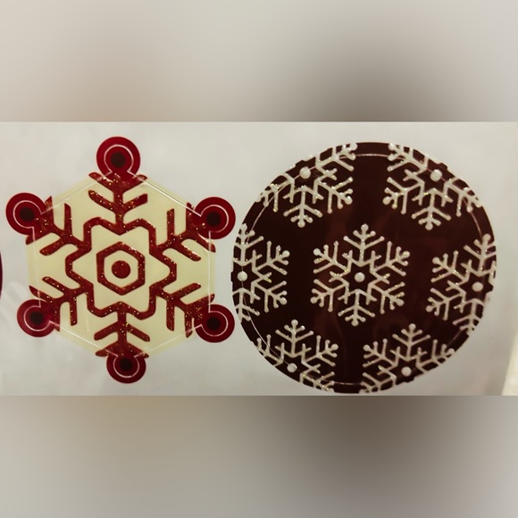 New in Package ADD-HERES Nordic Snow Dots Red Green Brown 2 Sheets of 12 - Picture 6 of 11